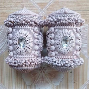 VE13 <span class=keywords><strong>pochette</strong></span> in metallo oro e argento fatta a mano per borsa da sera con perline rosa opache per Shopping Online in India - Product Image 1