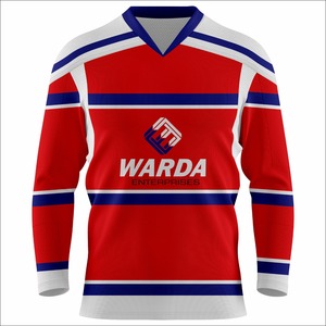 Impression numérique personnalisée pour maillots de hockey sur glace sans manches respirants, uniformes en gros, 100% polyester, service OEM - Product Image 2