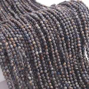 Sodalite เส้นลูกปัดกลมขนาดไมโคร3มม. ลูกปัดหินโซดาธรรมชาติแบบหลวมสำหรับทำเครื่องประดับจากผู้ผลิตอินเดีย - Product Image 5