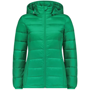 Veste matelassée pour femme, légère, coupe-vent, unie, tissée, chaude, isolée, design pratique pour les voyages, douce, confortable - Product Image 6