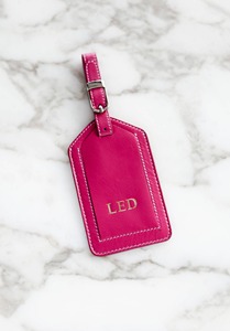 Etiqueta de equipaje de cuero Estilo de solapa tradicional con logotipo personalizado Insertar tarjeta Regalo de viaje para él 2017 - Product Image 5