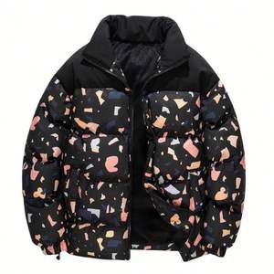 Veste à bulles d'hiver à sublimation tendance, nouvelle collection, vente en gros professionnelle pour hommes, avec fermeture éclair sur le devant, logo, coupe-vent, qualité - Product Image 1