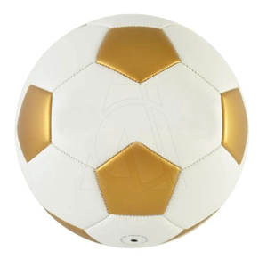 2025 Ballon de football de taille 5 de vente chaude du fabricant professionnel blanc doré - Product Image 5