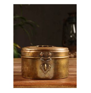 Estaurantes lassic para Box Rass Chapati, tamaño personalizado con tapa de diseño de latón y pulido hecho a mano - Product Image 3