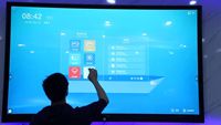 Vente directe en usine, grand écran tactile tout-en-un, panneau blanc intelligent, écran tactile interactif, moniteur, prix