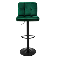 Mobilier commercial contemporain Tabouret de bar pivotant à hauteur réglable Chaise en velours rotative à 360 ° Bistro Home Bar Outdoor Mall
