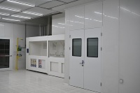 Cabine de travail modulaire personnalisée ODM/OEM, rideau antistatique, système FFU, moniteur de vitesse d'air DP pour laboratoire biotechnologique