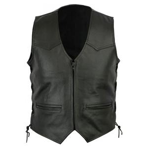 Gilet en cuir véritable pour homme, coupe ajustée, style décontracté, respirant, séchage rapide, service OEM, vêtements d'extérieur d'hiver - Product Image 2