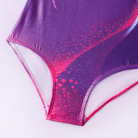 Justaucorps personnalisé pour enfants vêtements de gymnastique étincelants collants sans manches à impression numérique combinaison