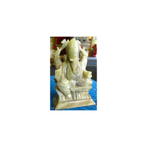 Mejor diseño hecho a mano en la India Makrana mármol indio Dios Ganpati estatua hecha a mano para Ganesh Chaturthi Pooja - Product Image 1