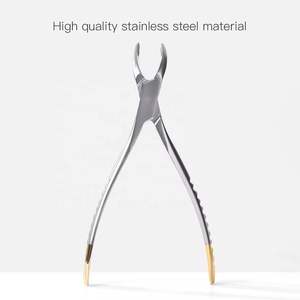 Juego de pinzas de extracción dental Premium más vendidas, alicates de extracción de dientes de acero inoxidable con mango chapado en oro - Product Image 6