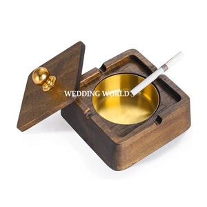 Wooden <b>Ashtray</b> With Lid Premium Quality Handmade Designer <b>Ashtray</b> Classic Designer New Wholesale Fancy Wooden <b>Ashtray</b> - Product Image 3