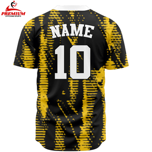 Maillot de baseball boutonné à imprimé personnalisé pour la sublimation Cheer avec fonction respirante comprend différents noms sur le maillot - Product Image 2