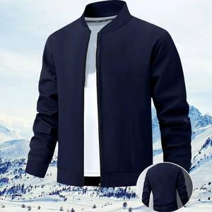 เสื้อแจ็คเก็ตบอมเบอร์ผู้ชายแฟชั่นฤดูใบไม้ร่วงฤดูหนาว ซิปแบบลำลอง คอตั้ง กันน้ำ ระบายอากาศ กันลม สตรีทแวร์ รับสั่งทำ - Product Image 2
