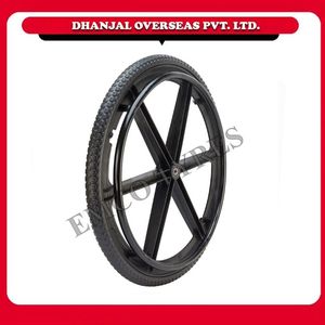 Roue arrière en nylon gris de 24 pouces pour fauteuil roulant Pneu léger durable et non marquant Roulement lisse pour une mobilité facile Autres pneus - Product Image 2