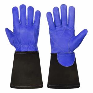 Guantes de Seguridad de Cuero de Alta Calidad Personalizados Resistentes al Calor para Soldador Tig, Guantes de Cuero de Manga Larga para Soldadura de Pakistán - Product Image 5