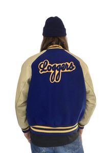 Vente en gros de veste universitaire d'hiver vintage avec écusson brodé personnalisé veste de baseball universitaire avec manches en cuir PU de haute qualité - Product Image 4