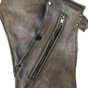 <b>Men's</b> Waterproof Windproof <b>Leather</b> <b>Chaps</b> with Comfortable Long Wear Soft Material Casual Style All Seasons Use - Product Image 3