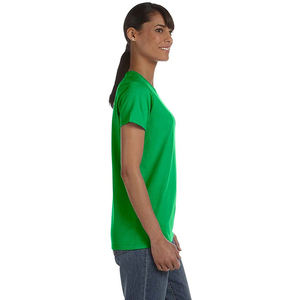 Precio al por mayor 100% algodón Tops mujer camiseta OEM calidad talla grande alta calidad impresión personalizada Camiseta de manga corta - Product Image 2