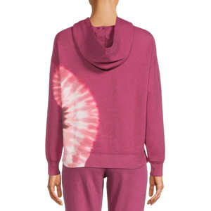 Sudadera con Capucha Personalizada para Mujer, Estilo Holgado, Hombros Caídos, Invierno, Algodón Grueso, Felpa, Tie Dye, Antibolitas, Transpirable - Product Image 4