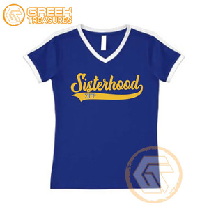 Camiseta Personalizada de la Hermandad Femenina Sigma Gamma Rho, 100% Algodón Jersey, Transpirable de Verano, de Alta Calidad, Manga Corta - Product Image 1