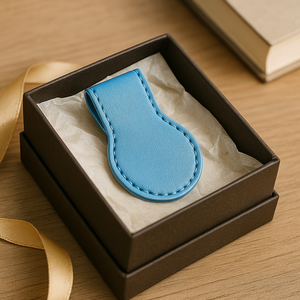 Marque-page personnalisé Minnet MB1554 en cuir PU pliable magnétique gravable au laser, motif vierge pour décoration de mariage et cadeau - Product Image 4