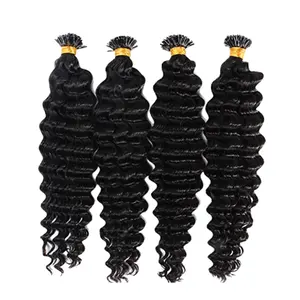 Meilleur choix 38 pouces I Tip Deep Wave Extensions de cheveux Curl italien Loose Deep Wave 100% Virgin Remy doux et lisse pour le marché canadien - Product Image 1