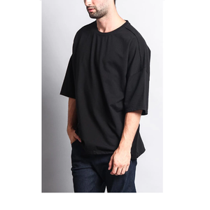 Ropa de calle para hombre GSM 250 de alta calidad, camiseta en blanco transpirable con logotipo de impresión pesada, servicio OEM de talla grande del proveedor BD - Product Image 4