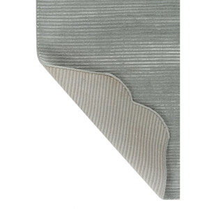 Tapis Forme Blue classique rayé en jacquard, tissé à la main, en laine et viscose, épaisseur 10 mm, pour salon ou couloir, idéal pour adolescents - Hwv-83 - Product Image 5