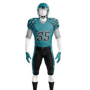 Vente en gros de maillots de football américain personnalisés col en V courts respirants imprimés par sublimation en polyester pas cher football américain personnalisé - Product Image 2