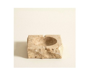 Meilleure vente cendrier en pierre de granit marbre noir fumer porte-cigare personnalisé pour bureau à domicile prix bon marché - Product Image 3