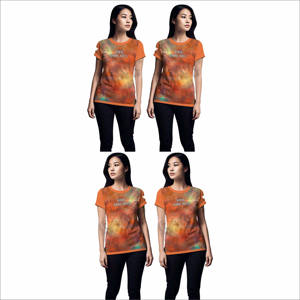 Nuevo diseño de manga corta para mujer, camisetas de algodón hechas a granel para mujer, camisetas en stock para mujer - Product Image 5