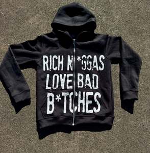 เสื้อฮู้ดผ้าฝ้าย100% มีฮู้ดพิมพ์ลายพัฟสำหรับผู้ชายเสื้อผ้าแนวสตรีทผ้าฝ้ายผสมหลากสี - Product Image 5