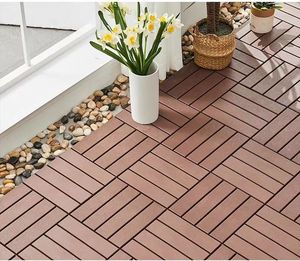PP Waterproof Quick Splicing Backyard Patio Wood Grain <b>Plastic</b> Floor - Product Image 5