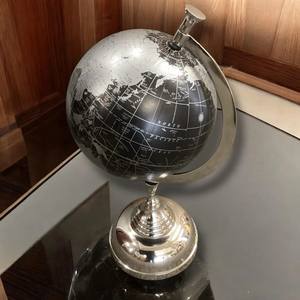 Decorative World <b>Globe</b> Black Ocean Silver Stand Modern Home Office Decor. The <b>globe</b> appears to have black surface with silver - Product Image 4