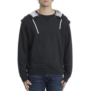 Meilleure vente en gros de sweat à capuche homme 100% coton avec manches amovibles brodé style streetwear en couleurs unies pour l'hiver - Product Image 1