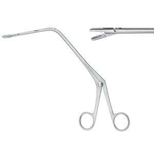 Alta calidad 23cm en ángulo Jurasz laryngeal polypus fórceps Ent instrumentos quirúrgicos conjunto de acero inoxidable gran oferta - Product Image 1