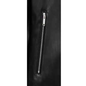 Chaqueta de Motociclista de Piel de Oveja Genuina Hecha a Medida de Primera Calidad para Mujer, 100% Resistente al Viento, con Estampado, Acabado Elegante para Invierno - Product Image 4