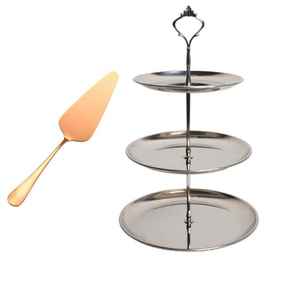 อุปกรณ์ตกแต่งเค้กเครื่องครัวสแตนเลสอุปกรณ์ทำขนมบนโต๊ะเซิร์ฟเวอร์ตกแต่งเค้ก - Product Image 2