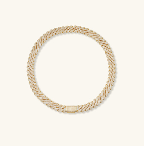 Luxury <b>Iced</b> <b>Out</b> Cuban Link <b>Chain</b> Necklace for Men Hip Hop Micro Pave CZ Diamond Cuban Choker Necklace Gold Silver Plated Jewelry - Product Image 2