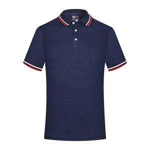 Vente en gros de t-shirt polo uni à manches courtes avec logo personnalisé vierge 100% polyester t-shirt décontracté pour hommes - Product Image 5