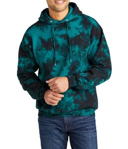 OEM Custom Wholesale Oversized Tie Dye Pullover <b>Fleece</b> Hoodie for <b>Men</b> hooded warm tie dye sweatshirt green and <b>black</b> - Product Image 2