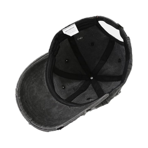 Casquette de baseball simple OEM ODM non structurée à 6 panneaux en denim Casquette en coton lavé personnalisée et solide vierge pour la course à pied - Product Image 2