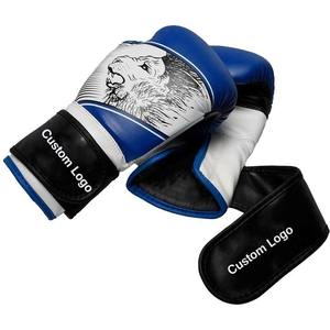 Gants de boxe en cuir de vachette à lacets Style professionnel Entraînement pour adultes Gants de boxe Gants de boxe de sparring Couleurs blanches et personnalisées - Product Image 2