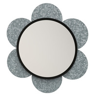 Miroir mural rond en métal de luxe moderne, grand format, pour salon, chambre, salle de bain, hall d'entrée, mariage, diamètre 18x18 pouces