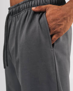 Haute exigence étain plaine Baggy jambe droite hommes Gym survêtement coton français éponge pantalons de survêtement personnalisé hommes survêtement pantalon et pantalon - Product Image 5