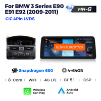 MEKEDE Écran tactile Android 12,3 pouces Qualcomm 680 Lecteur vidéo stéréo Autoradio DVR pour BMW Série 3 E90 E91 E92 CCC CIC