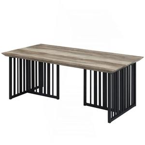 Table basse moderne en bois et métal écologique pour le bureau, salon, luxe, grande, style nordique, noir - Product Image 1