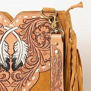 Sac bohème en cuir suédé Hot Deal sac de cantine occidentale de concepteur usiné à la main en cuir de vachette au meilleur prix - Product Image 3