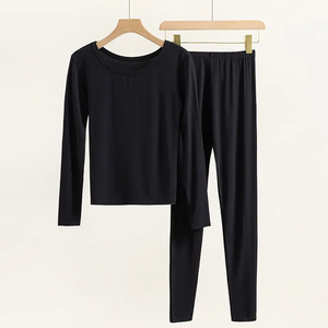 Wholesale Custom <b>Women's</b> Winter Warm <b>Thermal</b> Underwear Set Long Sleeve Polyester Breathable High Quality - Product Image 4